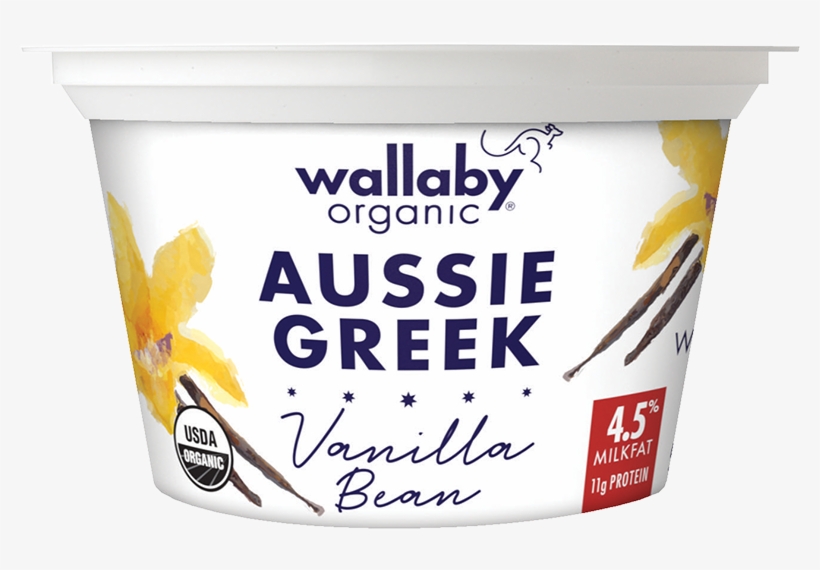 Wallaby Vanilla Bean Organic Whole Milk Greek Yogurt - Wallaby Greek Yogurt Vanilla Bean, transparent png
