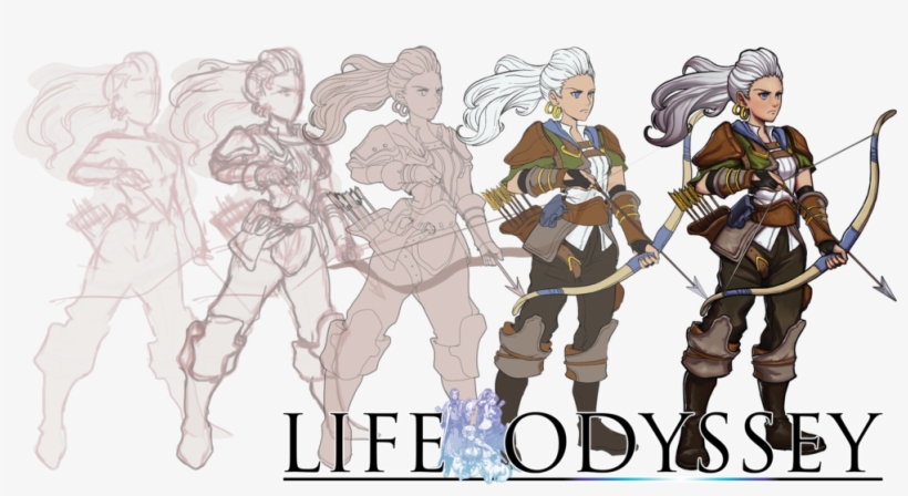 Female Archer Life Odyssey - Cartoon, transparent png