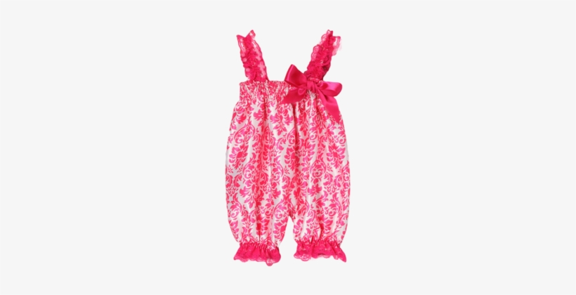 Pink Damask Satin Playsuit - Playsuit, transparent png