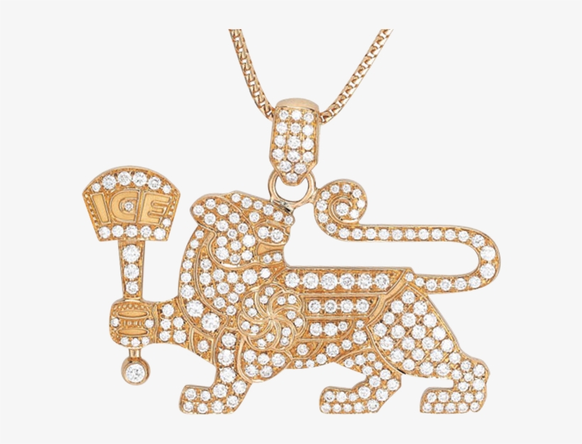 18k Rose Gold W/ Diamonds Lioness Pendant - Jewellery, transparent png