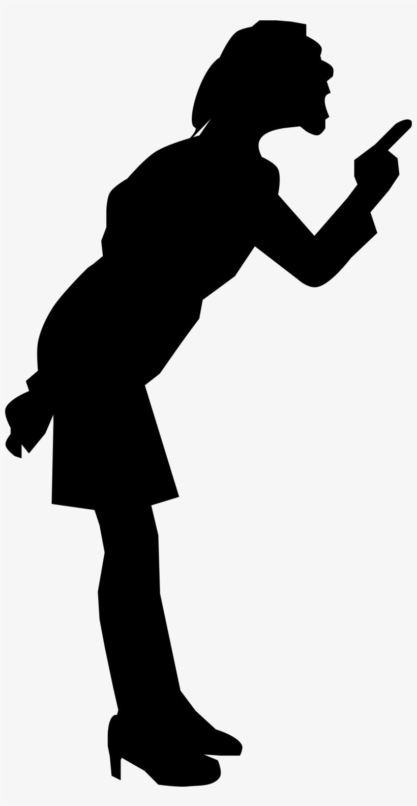 Big Image - Silhouette Of An Angry Woman, transparent png