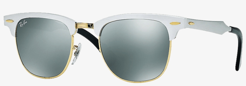 Clubmaster - Ray Ban Rb3507 Clubmaster Aluminum 136/n5 Black Polarized, transparent png
