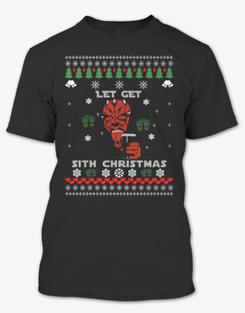 A Black T-shirt With The Shopify Logo - Star Wars Merry Christmas T Shirt, transparent png