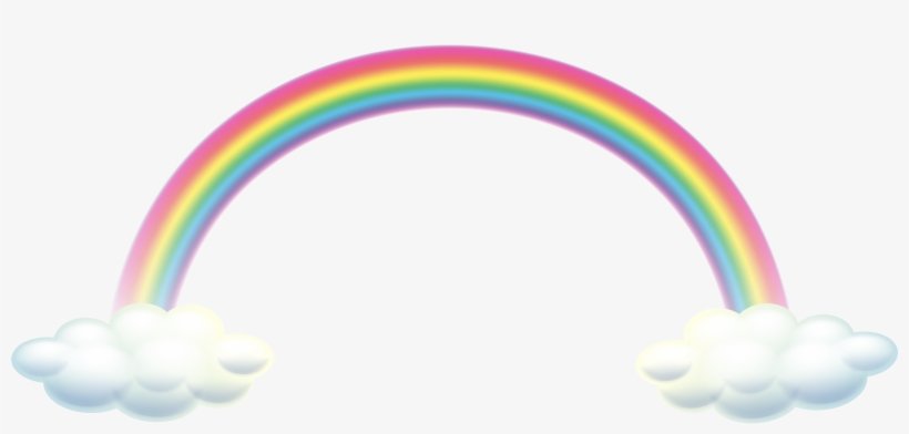 Rainbow With Cloud Png, transparent png