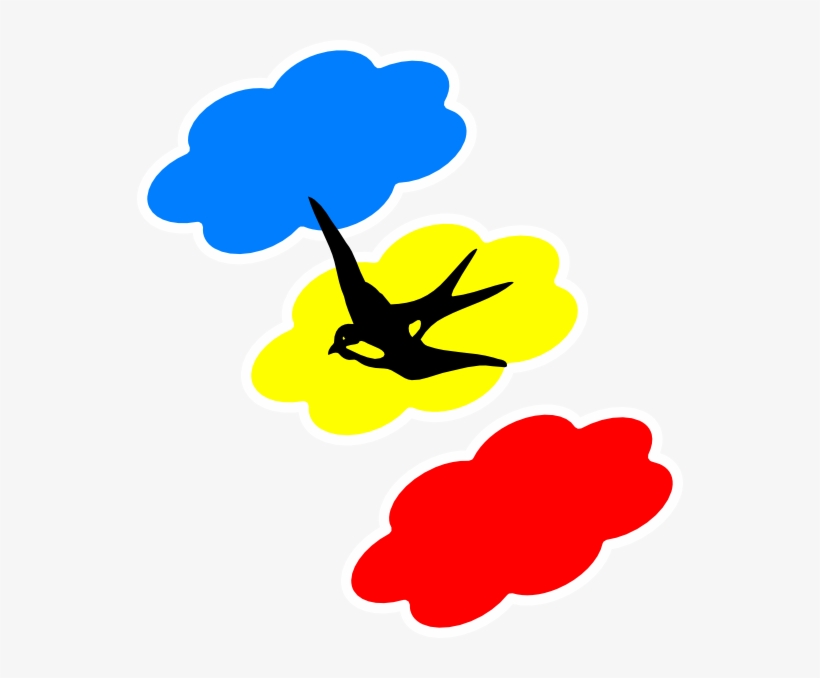 Original Png Clip Art File Swallow Colored Clouds Svg, transparent png
