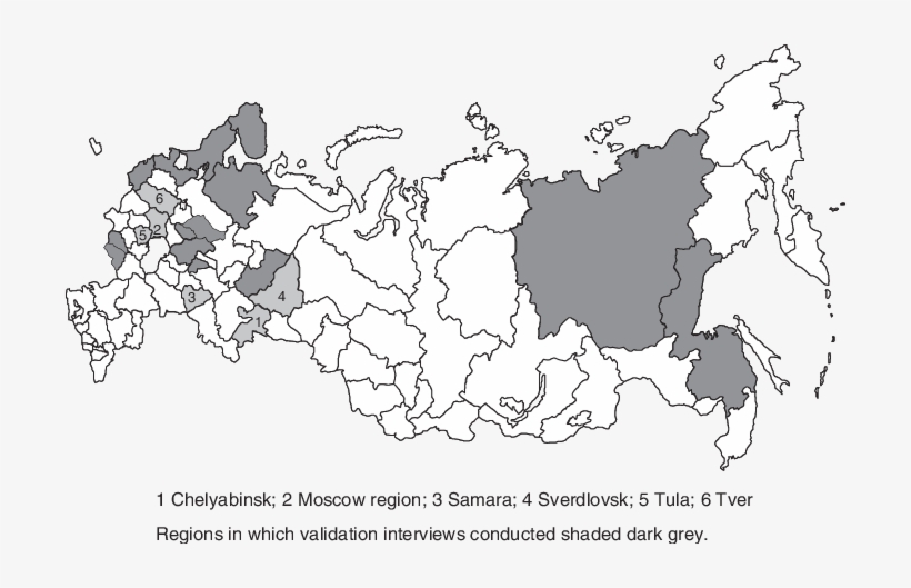 Location Of The Case Study Oblasts In Russia - Russia Map, transparent png