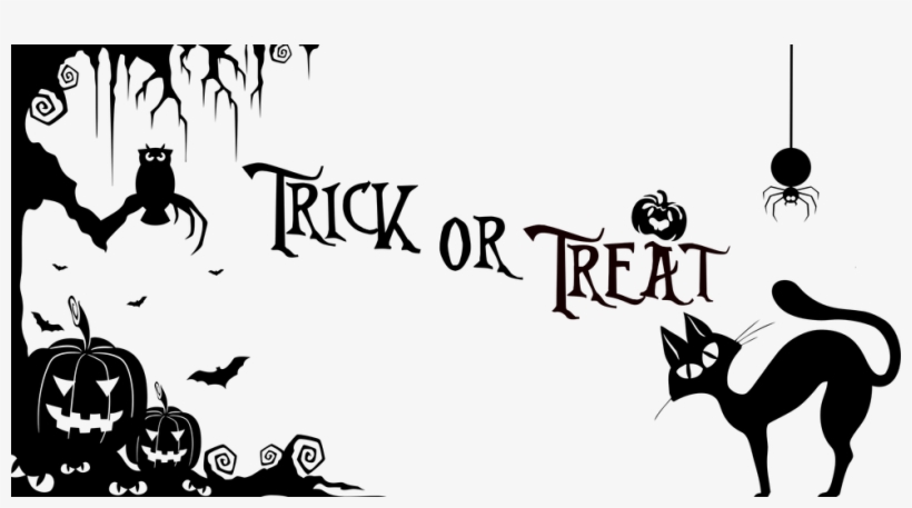 Trick Or Treat Halloween Silhouette - Trick Or Treat Pdf, transparent png