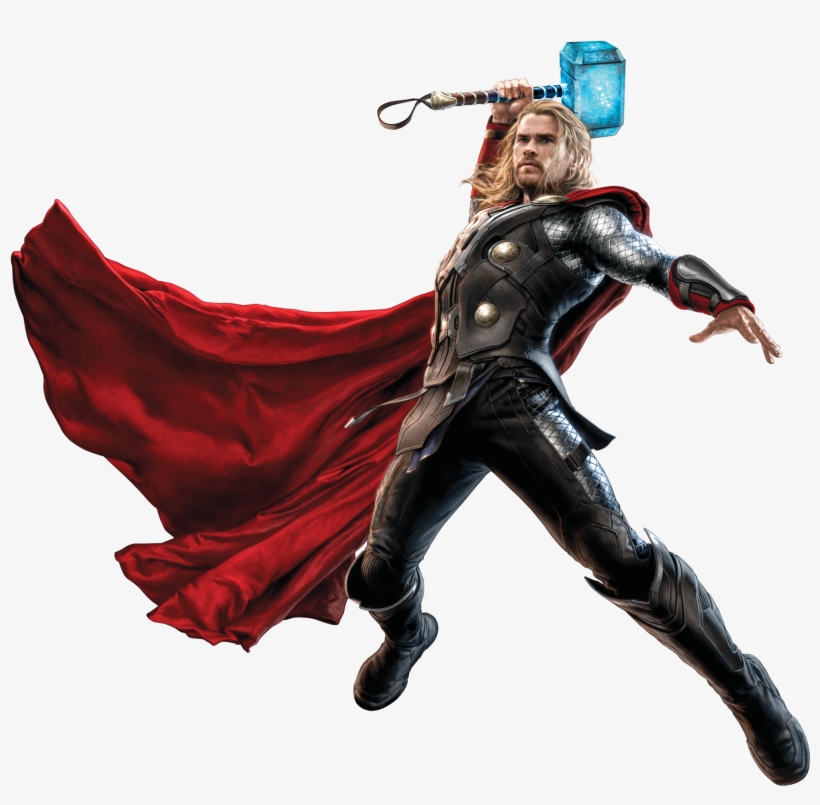 Thor Fighting With His Hammer Png Image - Thor Png Transparent, transparent png