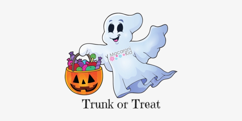Trunk Or Treat - Ghost Halloween Illustration Free, transparent png