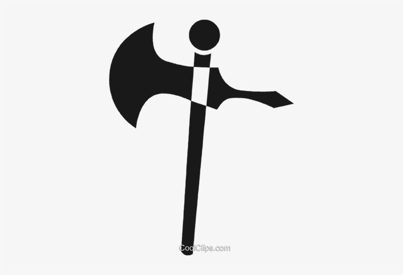 Battle Axe Royalty Free Vector Clip Art Illustration - Cleaving Axe, transparent png
