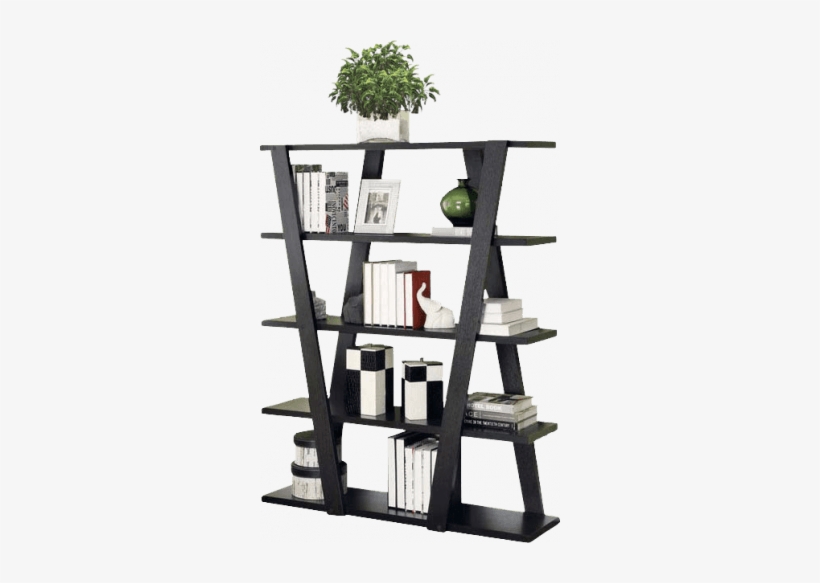 Afydecor Modern Bookshelf With Diagonal Front And Back - Bookshelf Coaster, transparent png