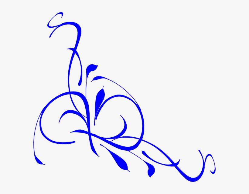 How To Set Use Blue Floral Swirl Svg Vector, transparent png
