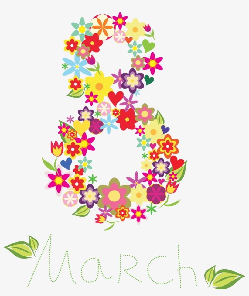 Bouquet Clipart March Flower - 8 With Flowers Png, transparent png