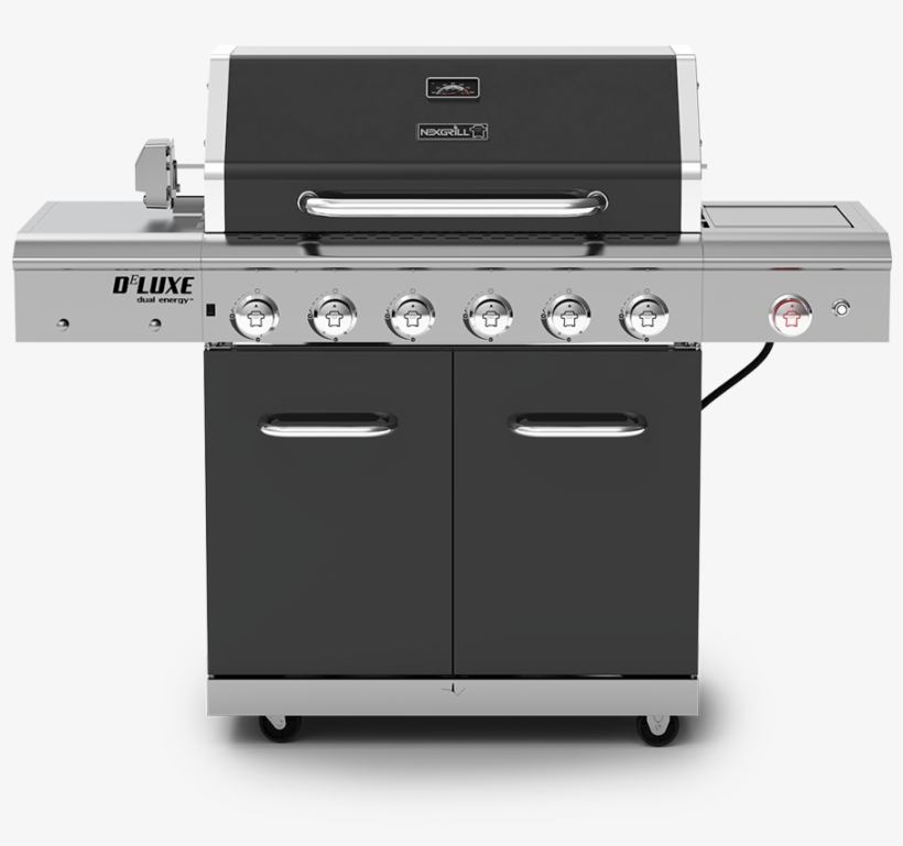 Deluxe 6-burner Propane Gas Grill With Ceramic Searing - Barbecue Grill, transparent png