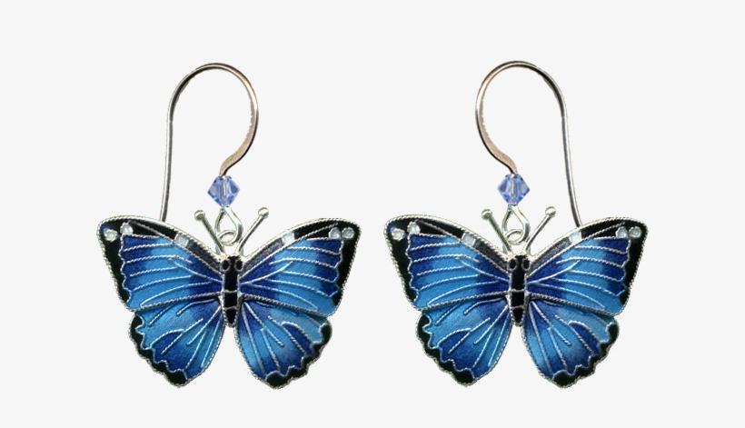 Blue Morpho Earrings, transparent png