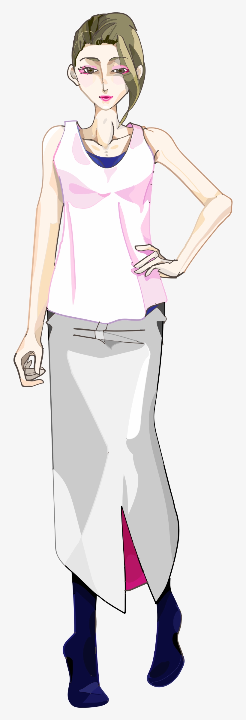 This Free Icons Png Design Of Cartoon Girl Illustration, transparent png