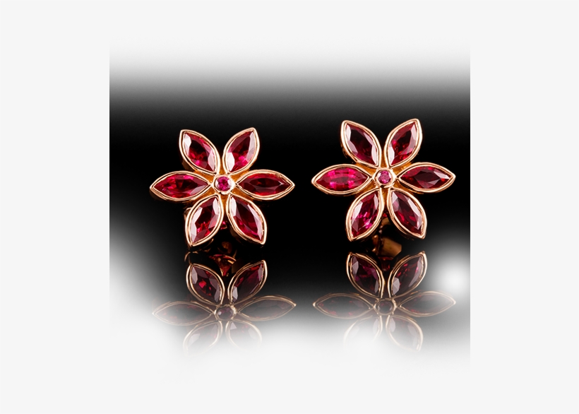 Pink Sapphires, 18k Pink Gold Earings - Earrings, transparent png