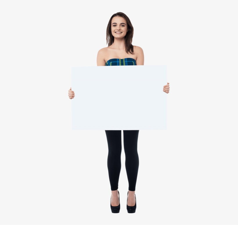 Free Png Girl Holding Banner Png Images Transparent - Girls Png Hd All, transparent png