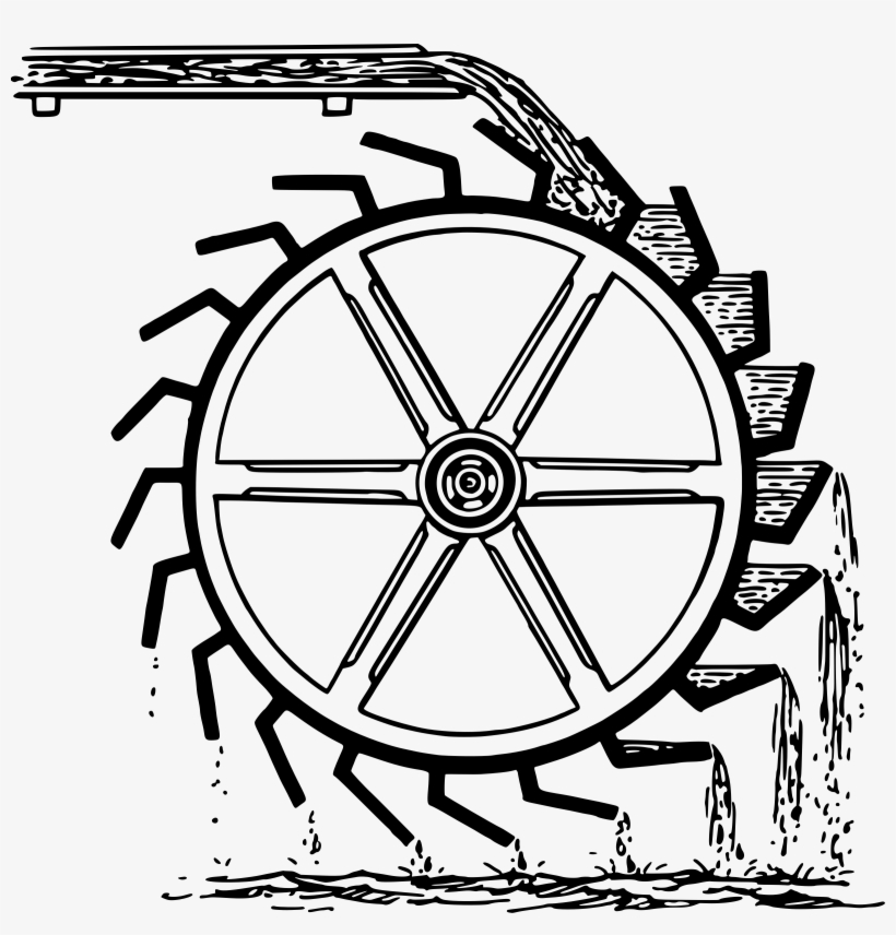 Water Mill Drawing At Getdrawings - Water Wheel Clipart Black And White