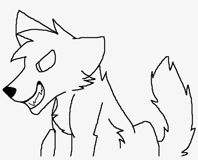 Evil Wolf Lineart By Zoey - Evil Wolf Lineart, transparent png