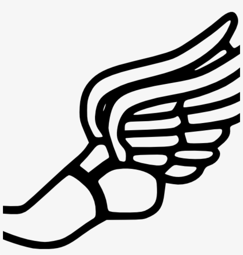 Dinosaur Clipart Teacher - Track And Field Winged Foot, transparent png