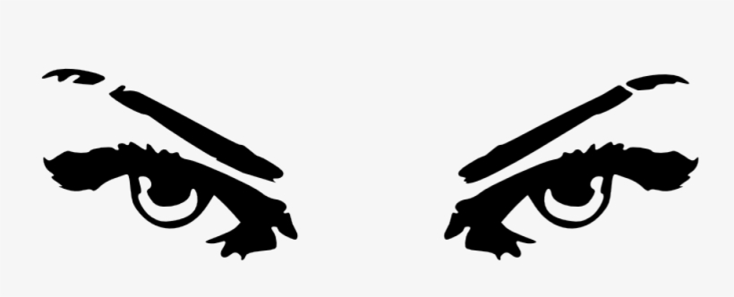 Vector Clip Art Of Evil Woman's Eyes - Evil Eyes Clip Art, transparent png