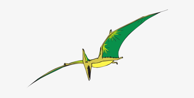 Yellow And Green Pterodactyl Clip Art At Clker Com - Clip Art, transparent png