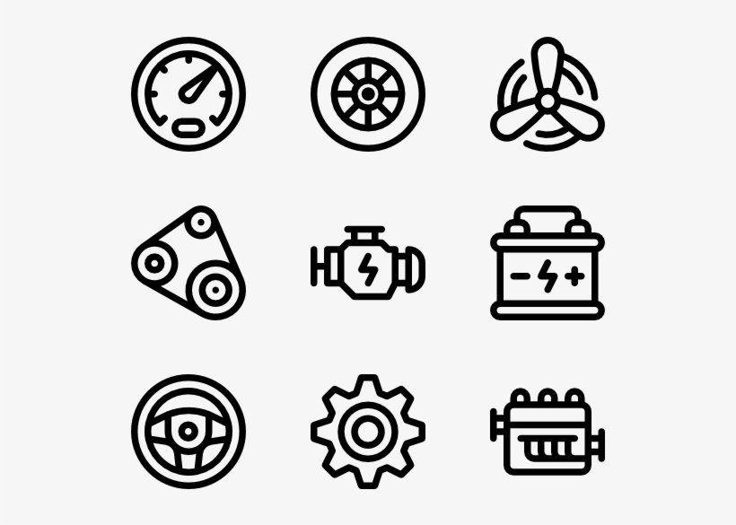 Car Engine - Social Media Icons Draw - 600x564 PNG Download - PNGkit