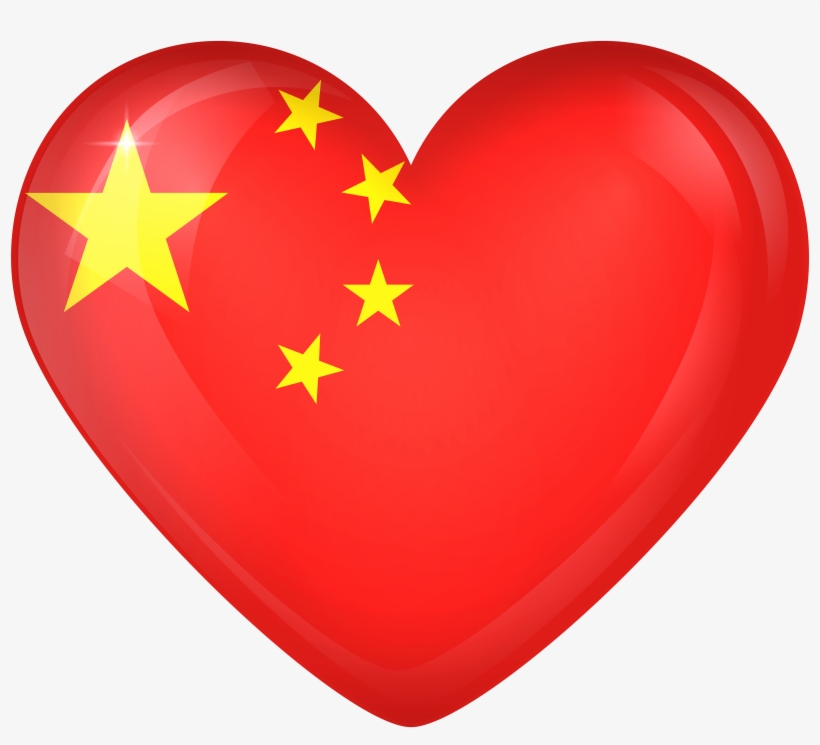 Chinese Flag Heart Png, transparent png