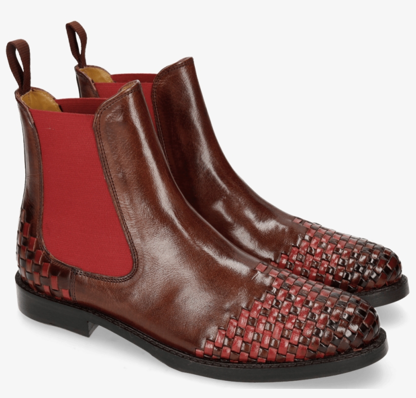 Ankle Boots Molly 10 Mogano Interlaced Rich Red - Chelsea Boot, transparent png