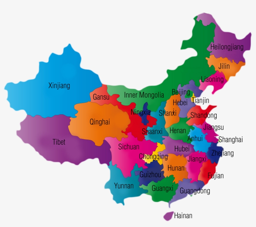 China Map Png - Map Of China, transparent png