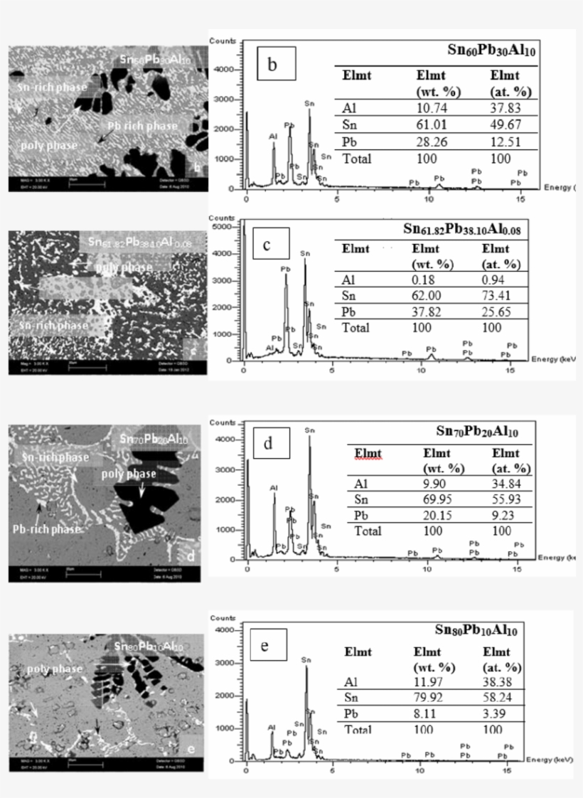 The Sem Images For The Sn Rich Part Of Sn Pb Al Alloy - Tin, transparent png