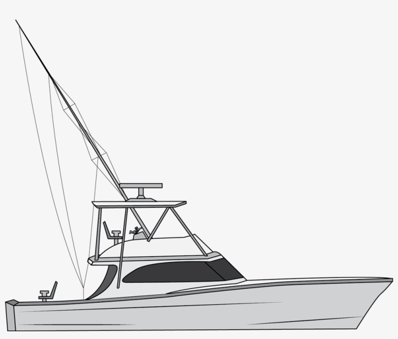 Png Royalty Free Types Of Fishing Boats - Salt Water Fishing Boat Drawing, transparent png