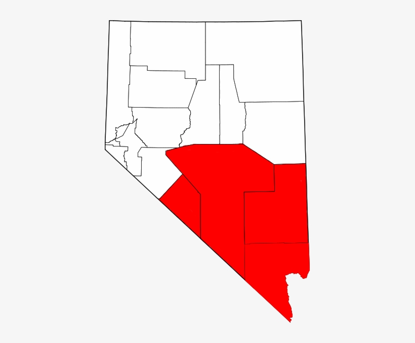 Map Of Nevada Highlighting Southern Nevada - Northern And Southern Nevada, transparent png