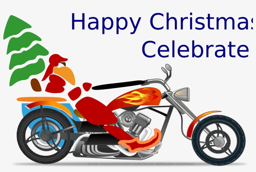 This Free Icons Png Design Of Santa On Chopper, transparent png