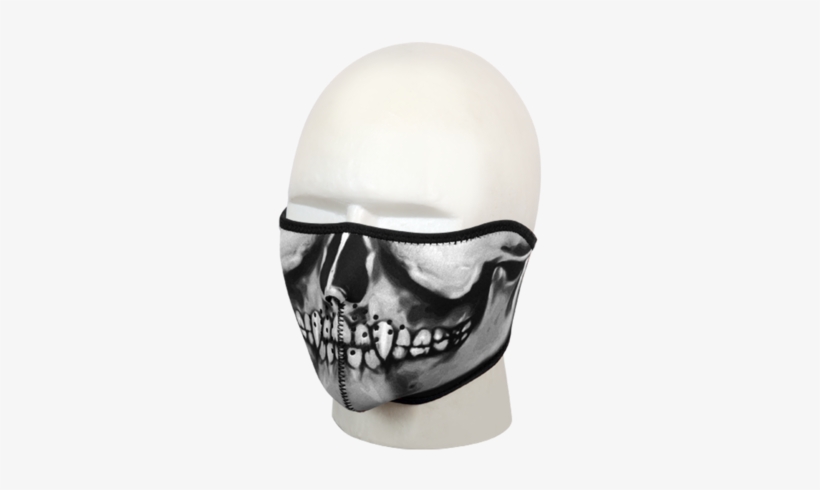 Neoprene Skull Face Mask, transparent png