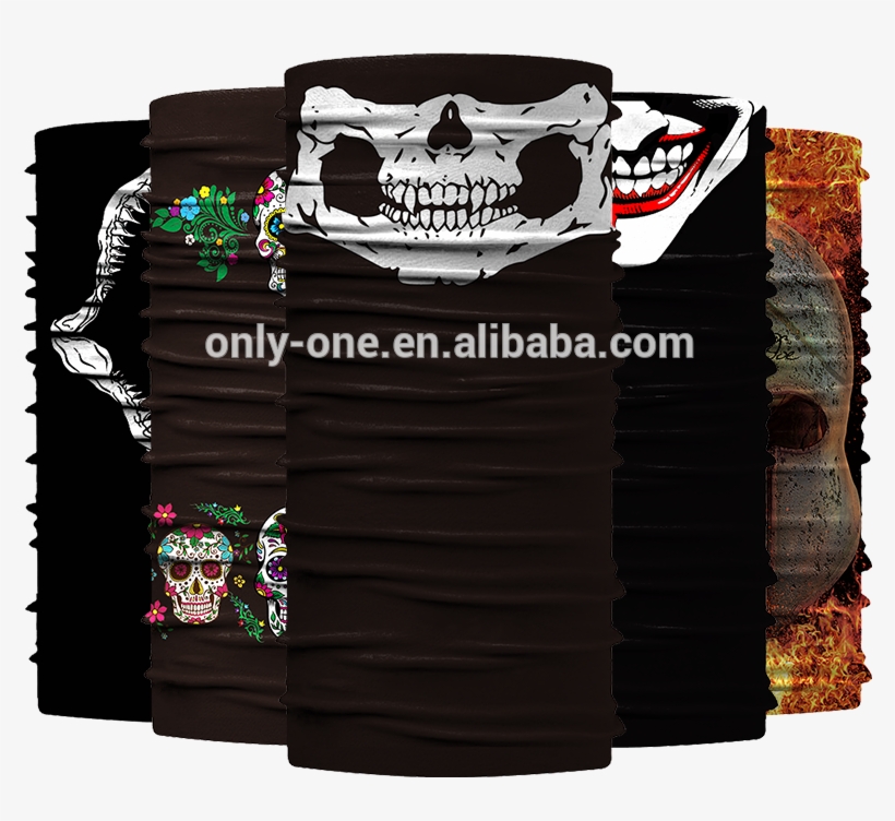 Custom Microfiber Multifunctional Tubular Motorcycle - Halloween Accessory - Skeleton Tube Scarf By Ganz,, transparent png