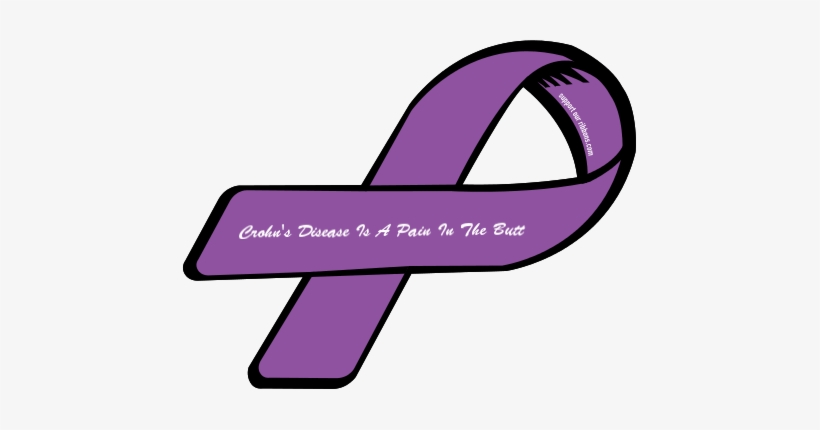Crohn's Disease Is A Pain In The Butt - National Cancer Survivors Day Ribbon, transparent png