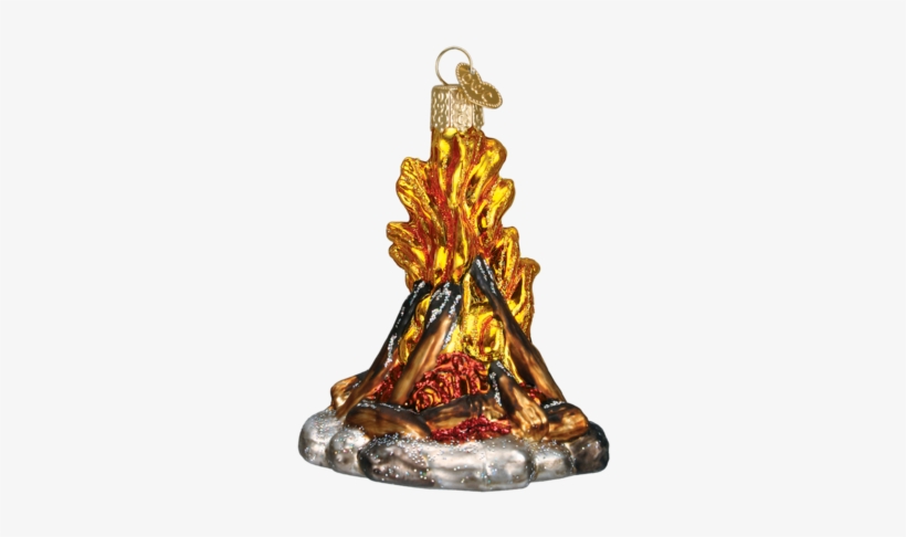 Old World Christmas - Campfire Glass Personalized Christmas Ornament, transparent png