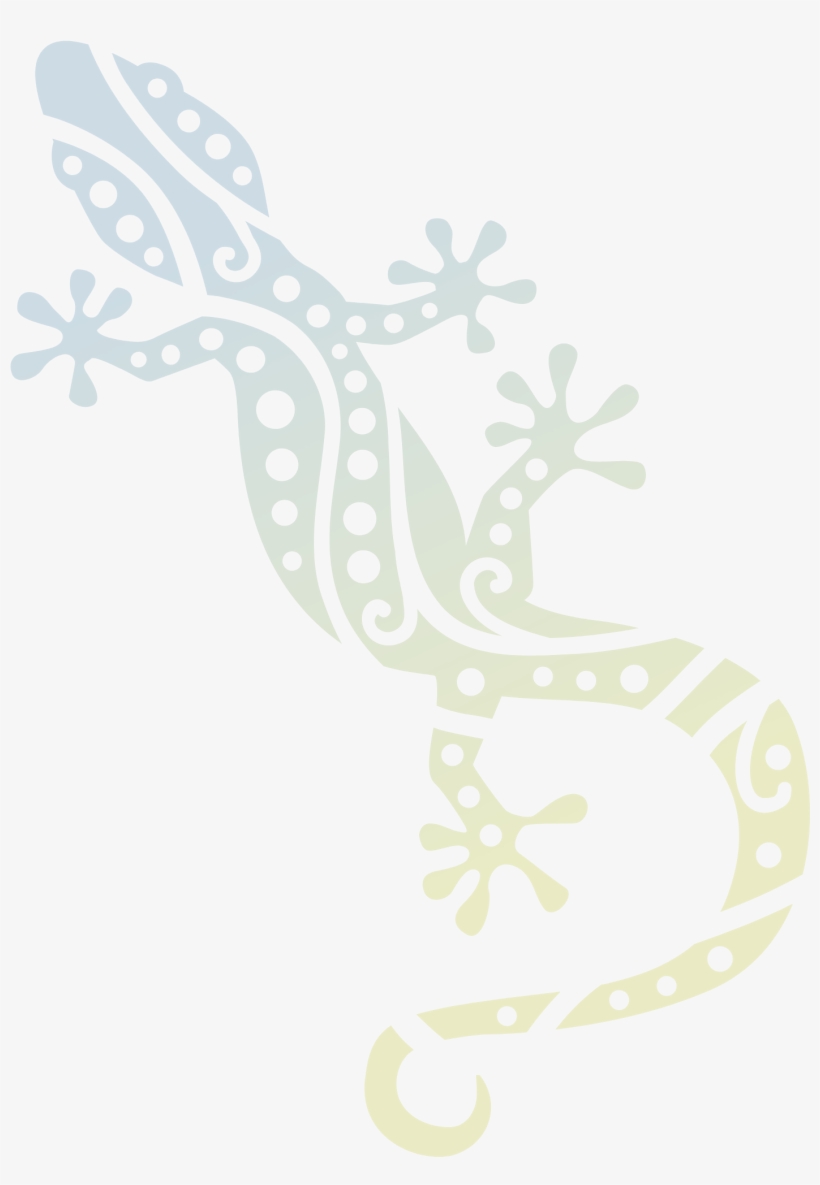 Gecko - Gecko Ornamental Wall Decal Style And Apply, transparent png
