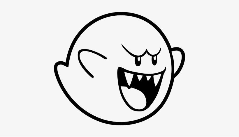 Picture Free Download Pegatina Fantasma Boo Bros - Fantasma Mario Bros Dibujo, transparent png