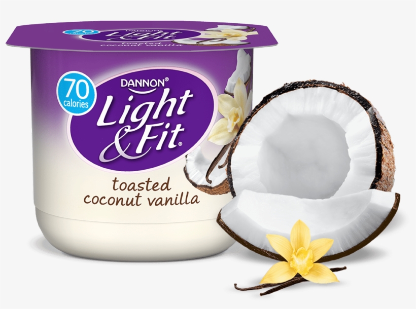 Nonfat Yogurt Toasted Coconut - Dannon Light & Fit Nonfat Yogurt Toasted Coconut, transparent png