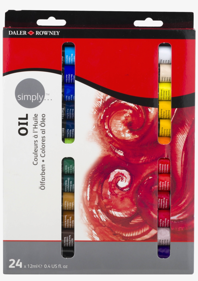 Daler Rowney : Simply Oil Paint Set : 12ml : Set Of, transparent png