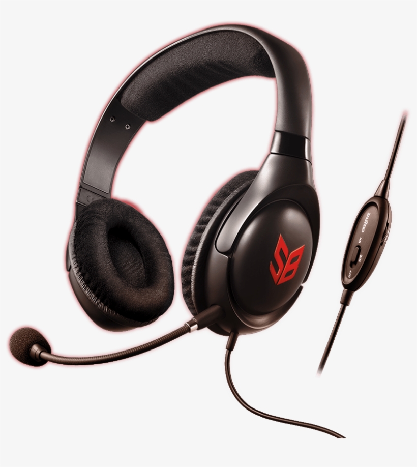 Performance Gaming Headset With Detachable Noise-reduction - Creative Sb Blaze, Headset 70gh032000000, transparent png