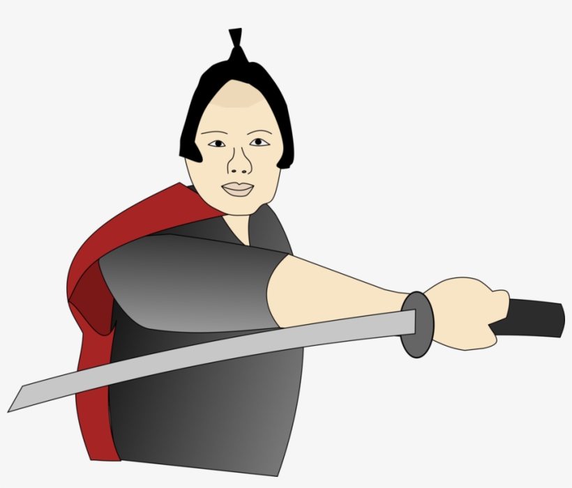 Samurai Demon Eyes Kyo Japan Katana Drawing - Samurai Clipart, transparent png