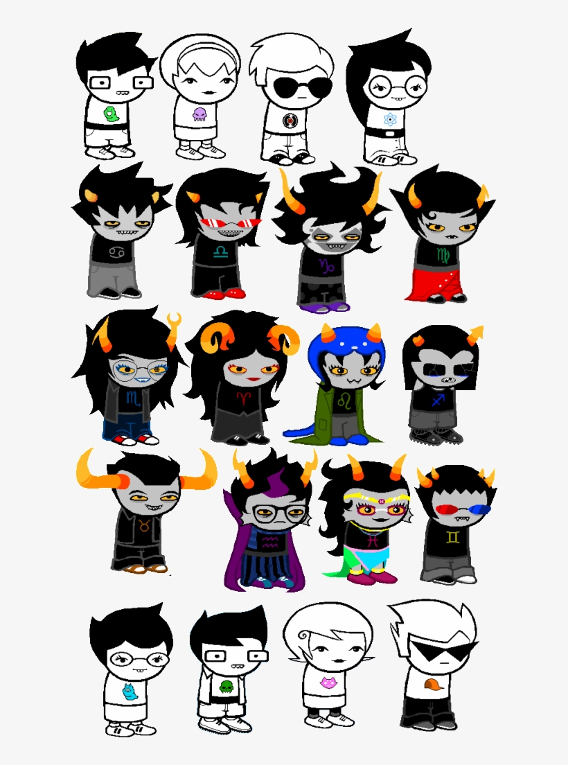 Why Did Hussie Give Tavros Eyebrows And Nobody Else - Homestuck Main Characters, transparent png
