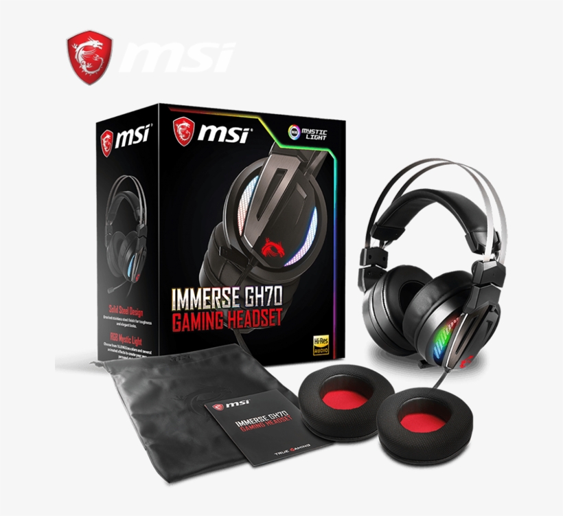 Msi Immerse Gh70 Gaming Headset, transparent png