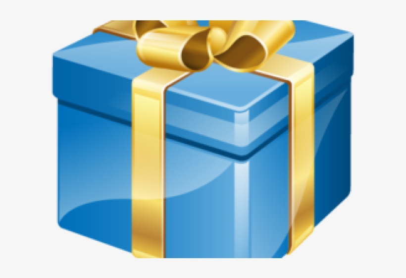 Birthday Present Clipart Blue Gold - Elegante Felicitaciones Cumpleaños Formales, transparent png