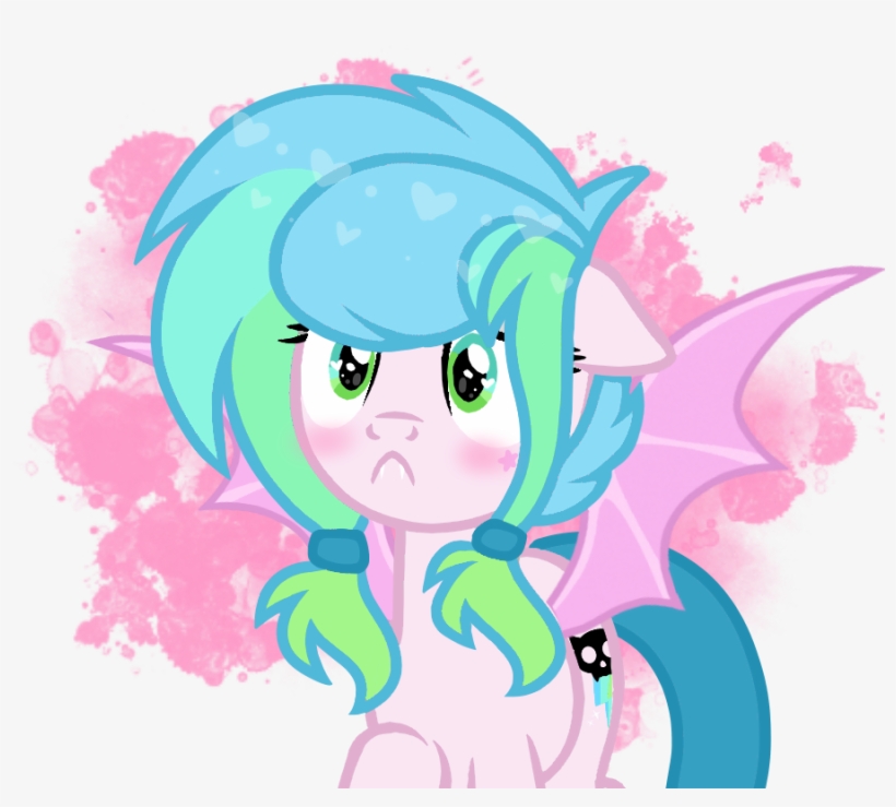 Chococakebabe, Bat Pony, Bat Pony Oc, Blushing, Female, - Instagram, transparent png