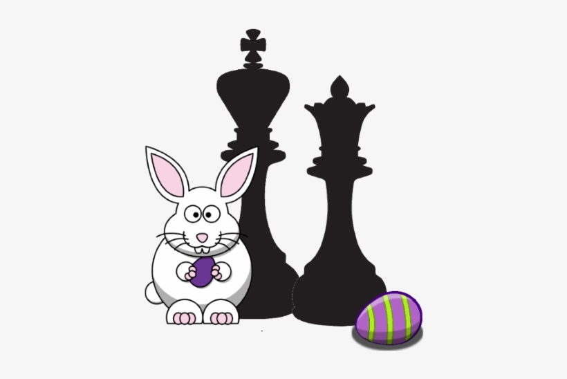 Free Chess Easter Clipart - White Easter Bunny Shower Curtain, transparent png